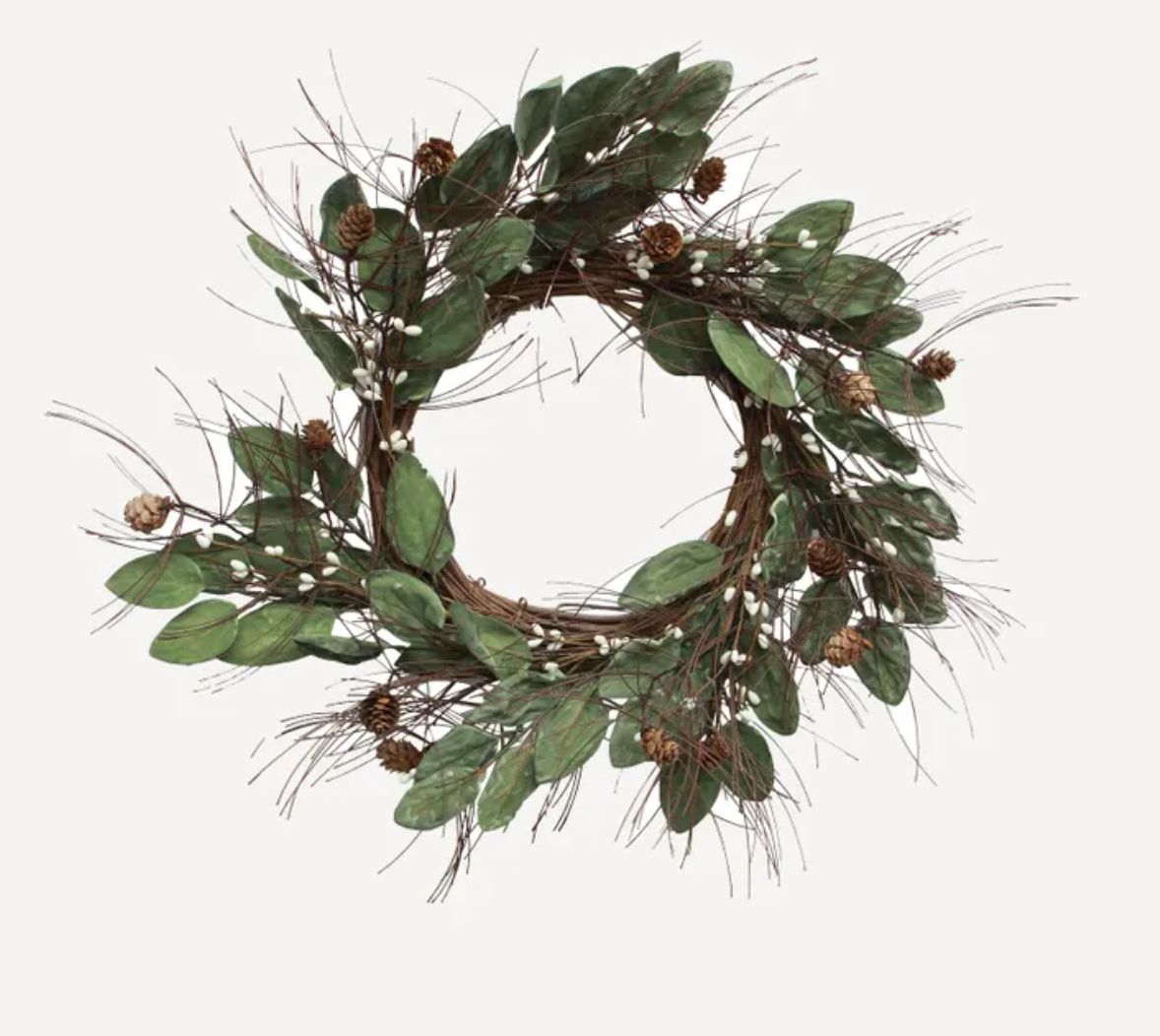 White Berry Wreath S