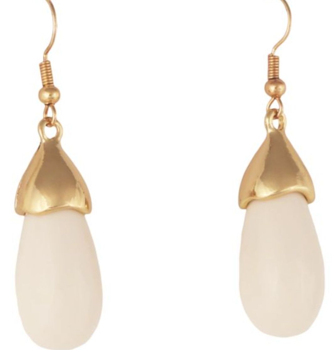 Jackie Earrings White