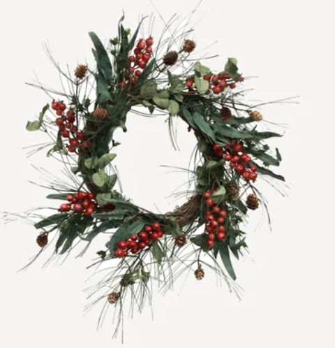 Forged Red Berry Wreath L