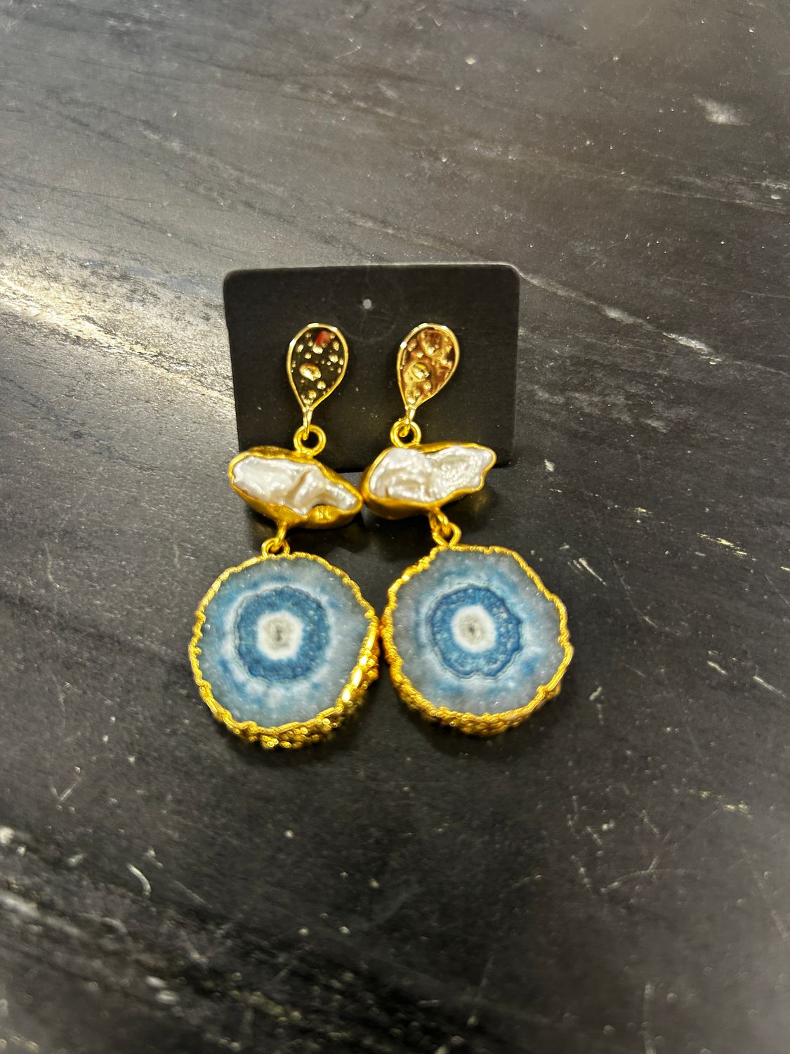 Blue  Earring Gold