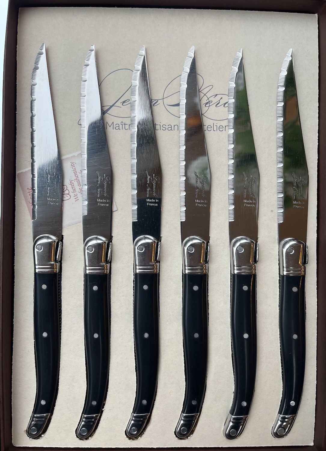 Laguiole Steak Knives - Black -6
