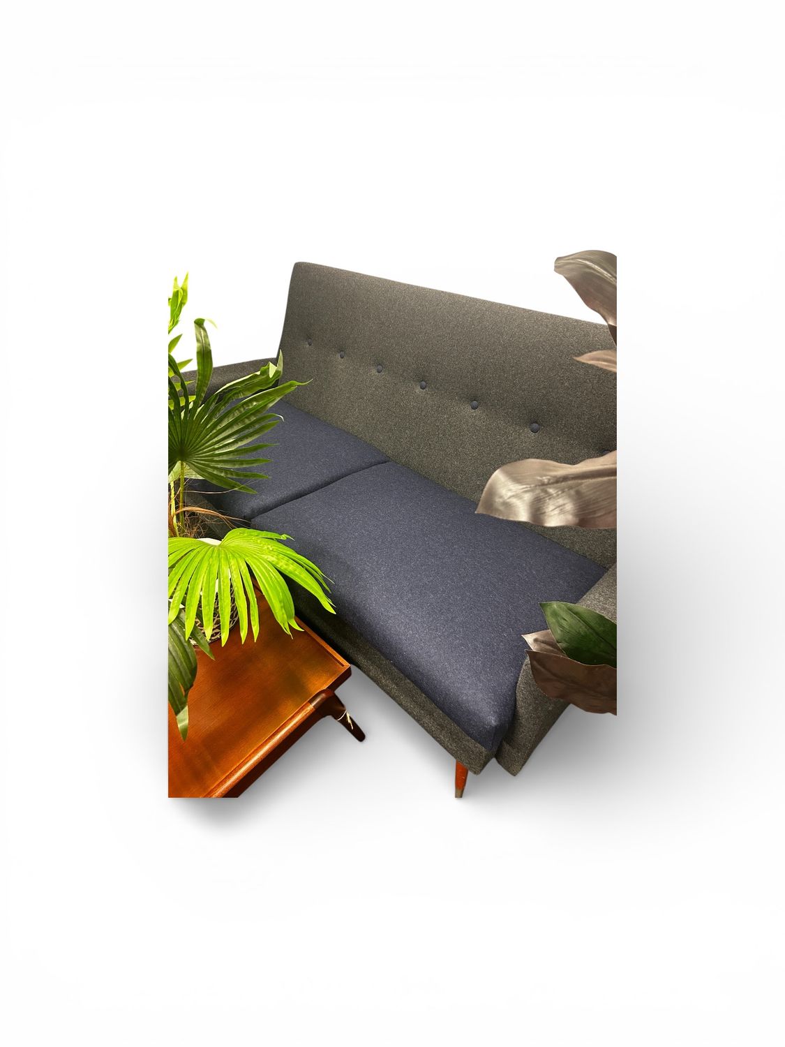 Mid Century Blue Sofa
