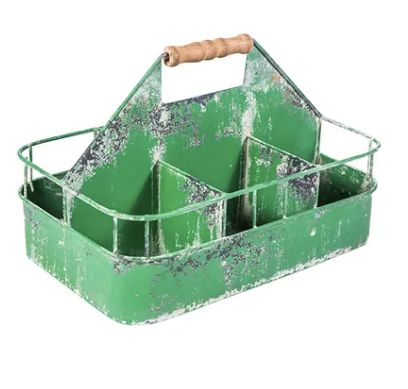 Vintage Metal Seed Crate