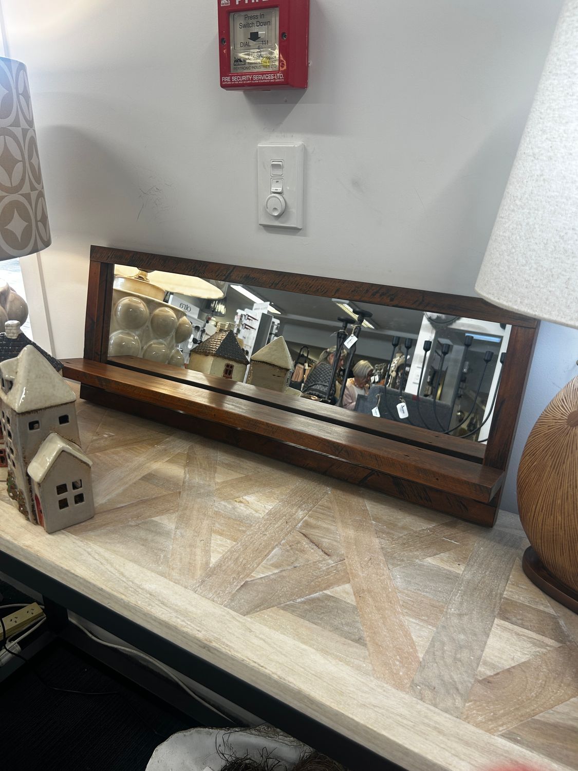 Mirror with shelf