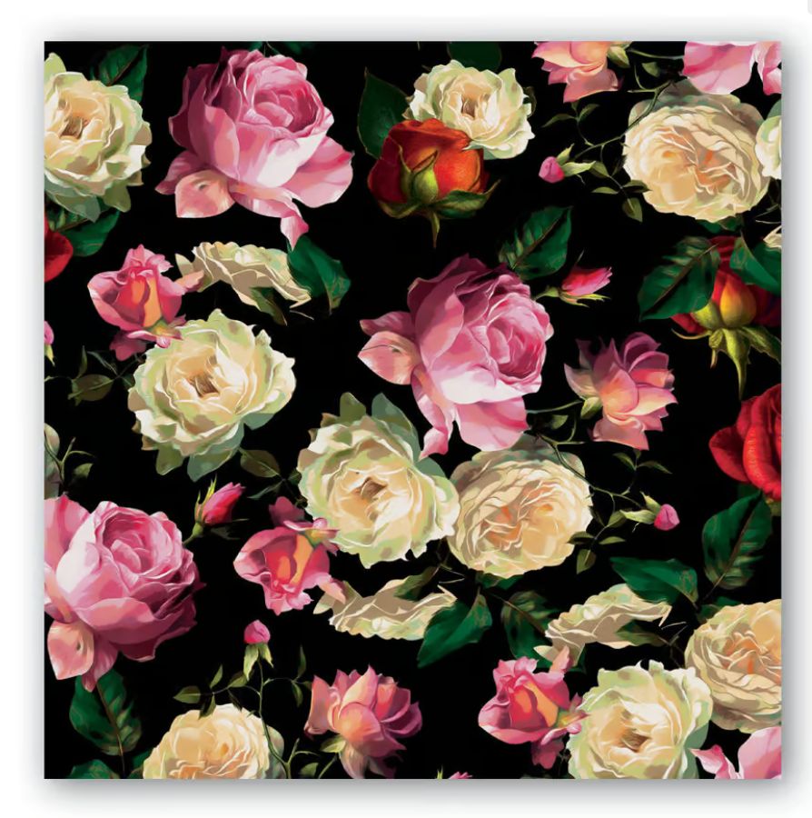 Midnight Rose Napkin (Cocktail)