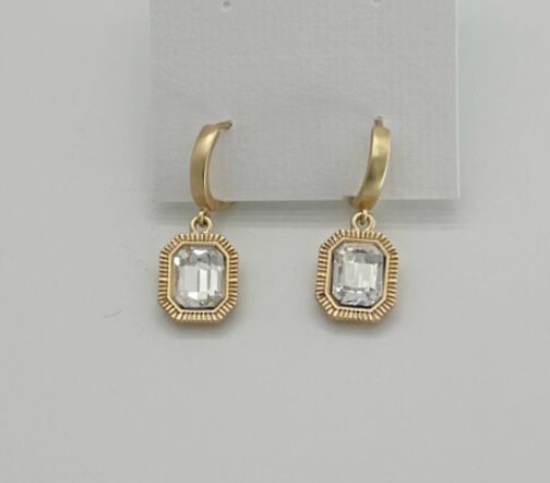 Guilded Square Mirror Earrings