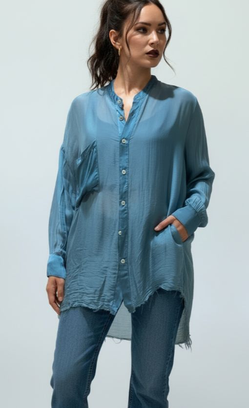 Sheer Silk oversize Shirt