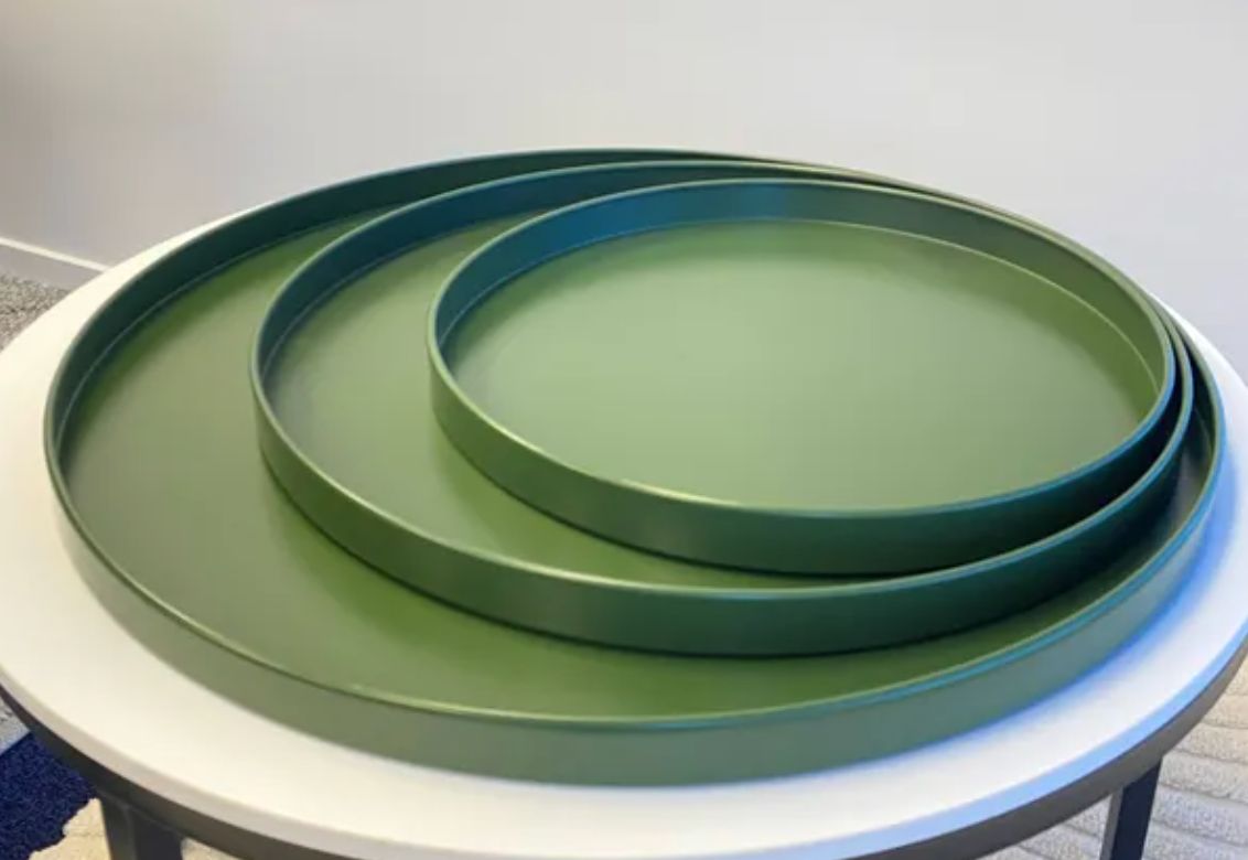 Green Metal Tray Medium