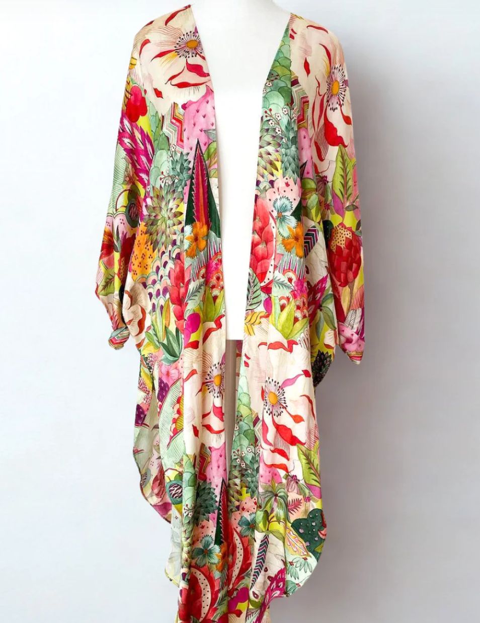 Floral Long Slit Kimono