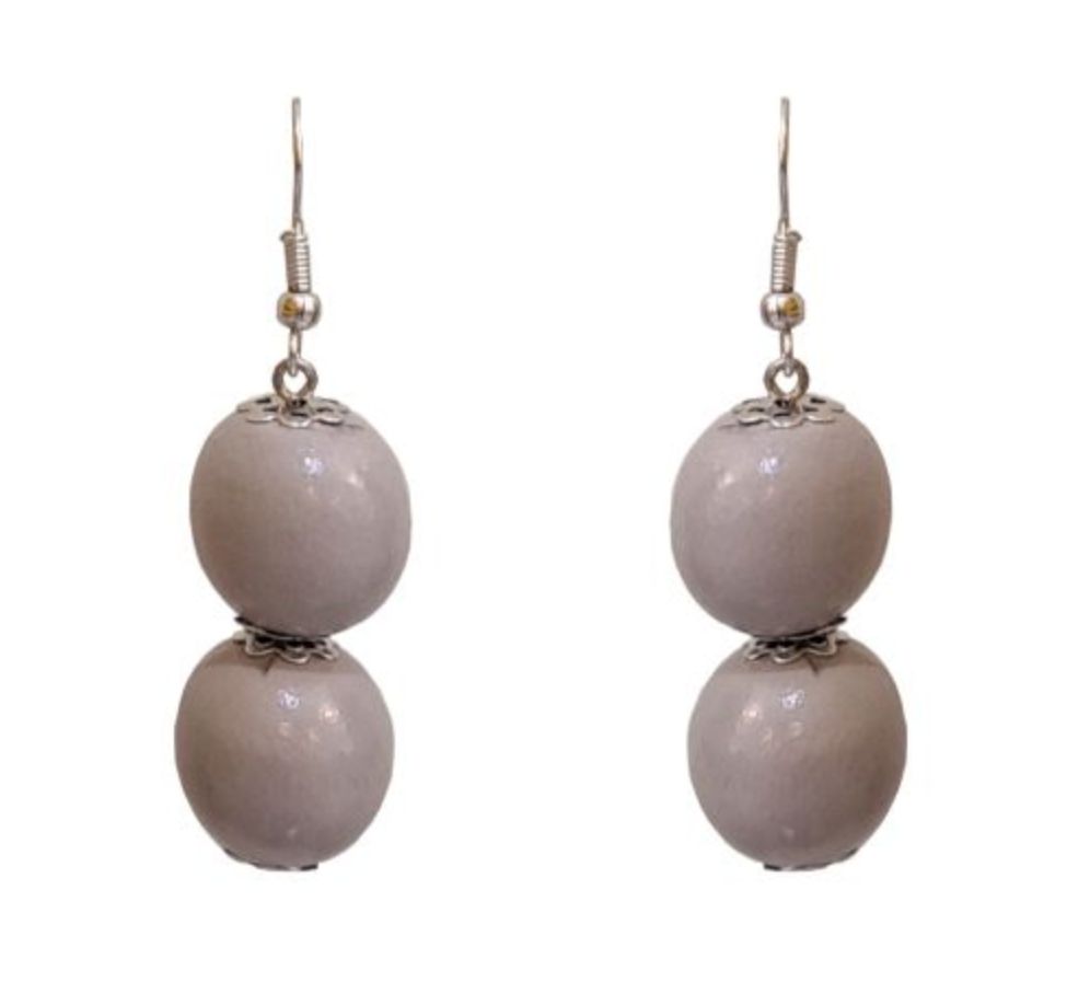 Tanya Earrings Grey 2