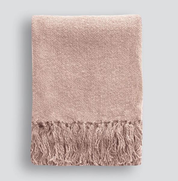 Serenade Throw - Dusky Rose