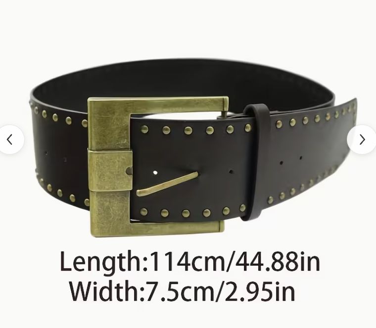 Brown Felt wide Belt