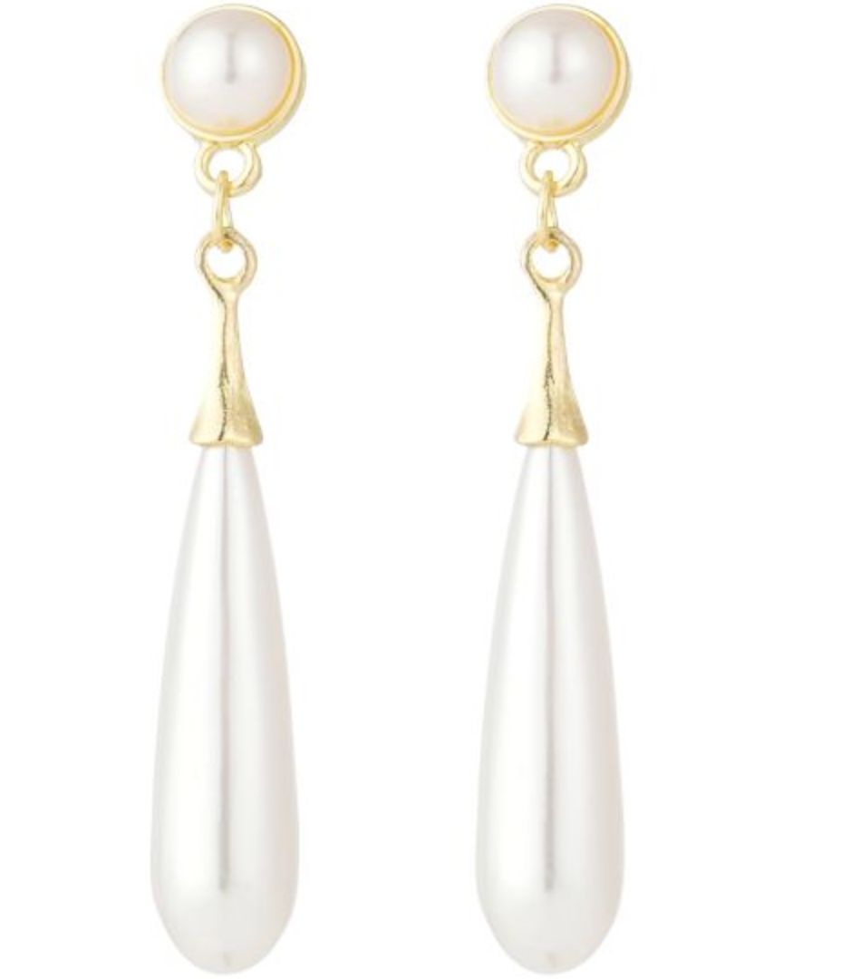 Neeta Earrings White