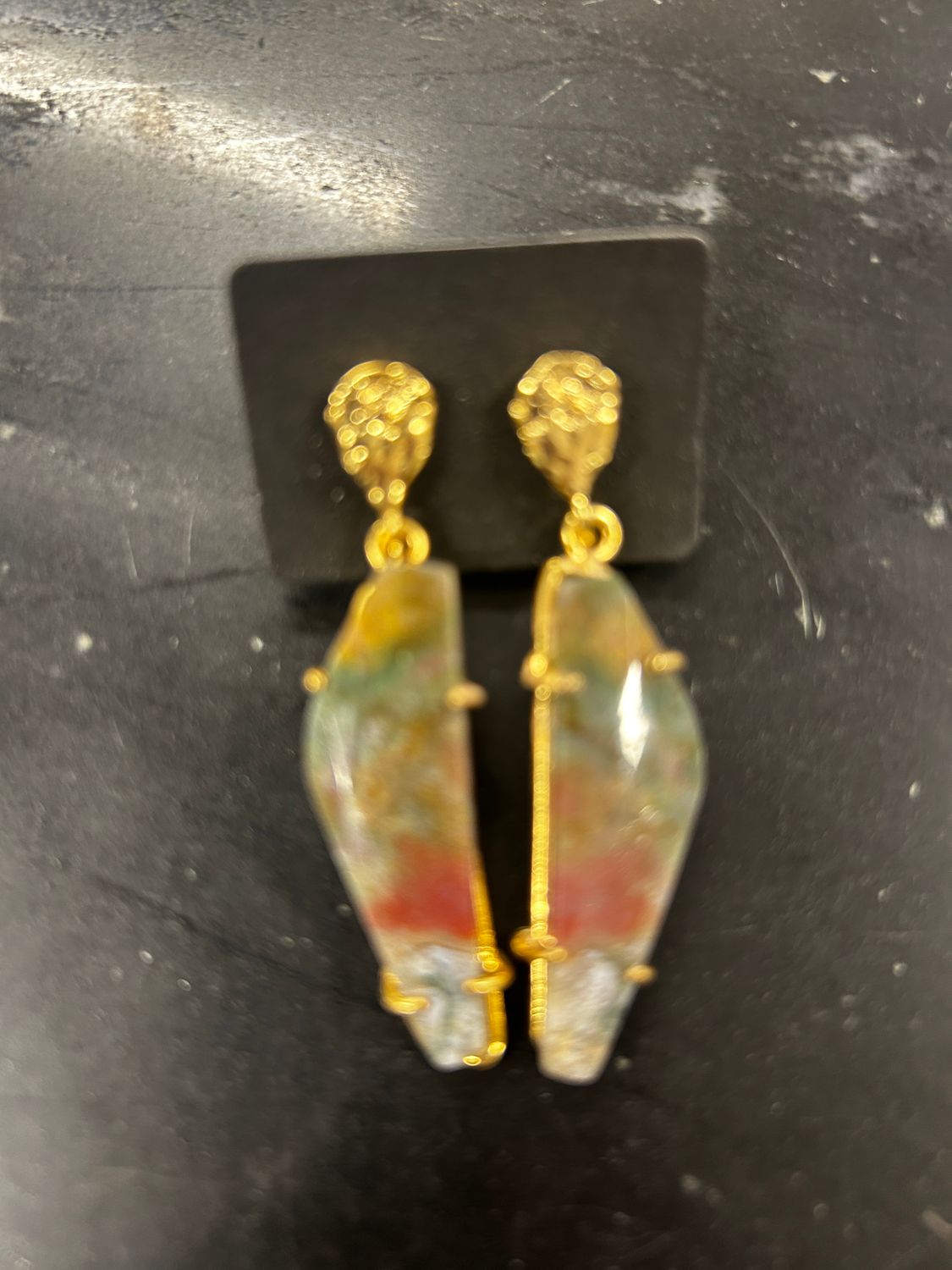 Multi stone Gold Earring