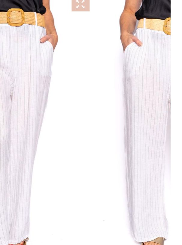 Grafton White Linen Pants