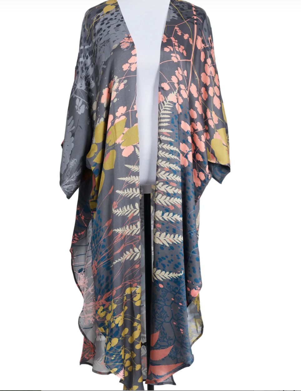 Tropical L Slit Kimono