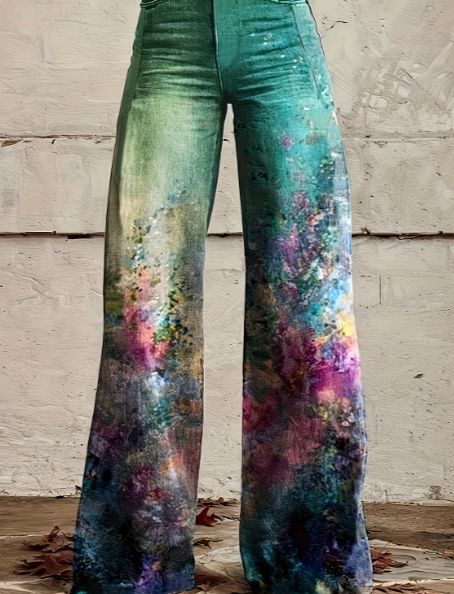 Stretch Floral pants M
