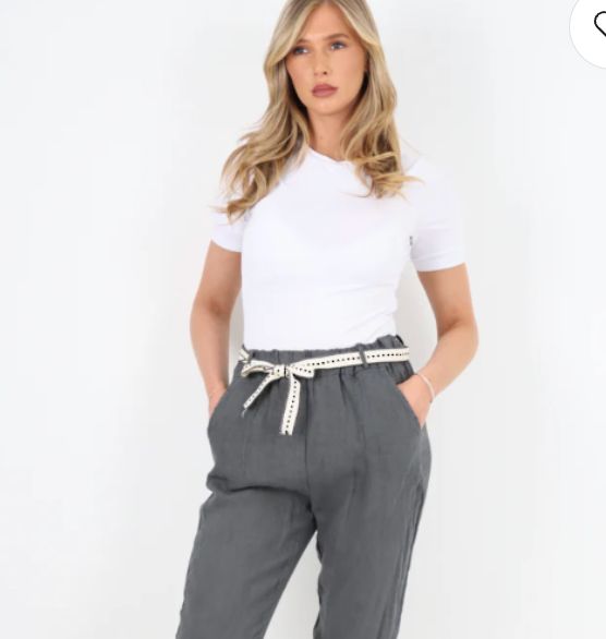 Marcella Linen Trou Charcoal