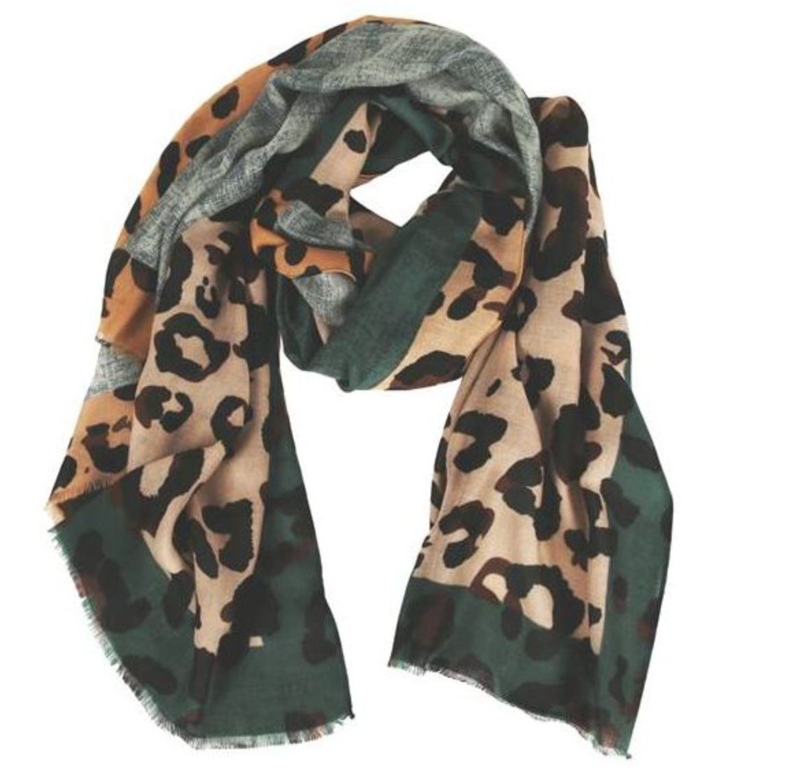 Leopard Scarf Green