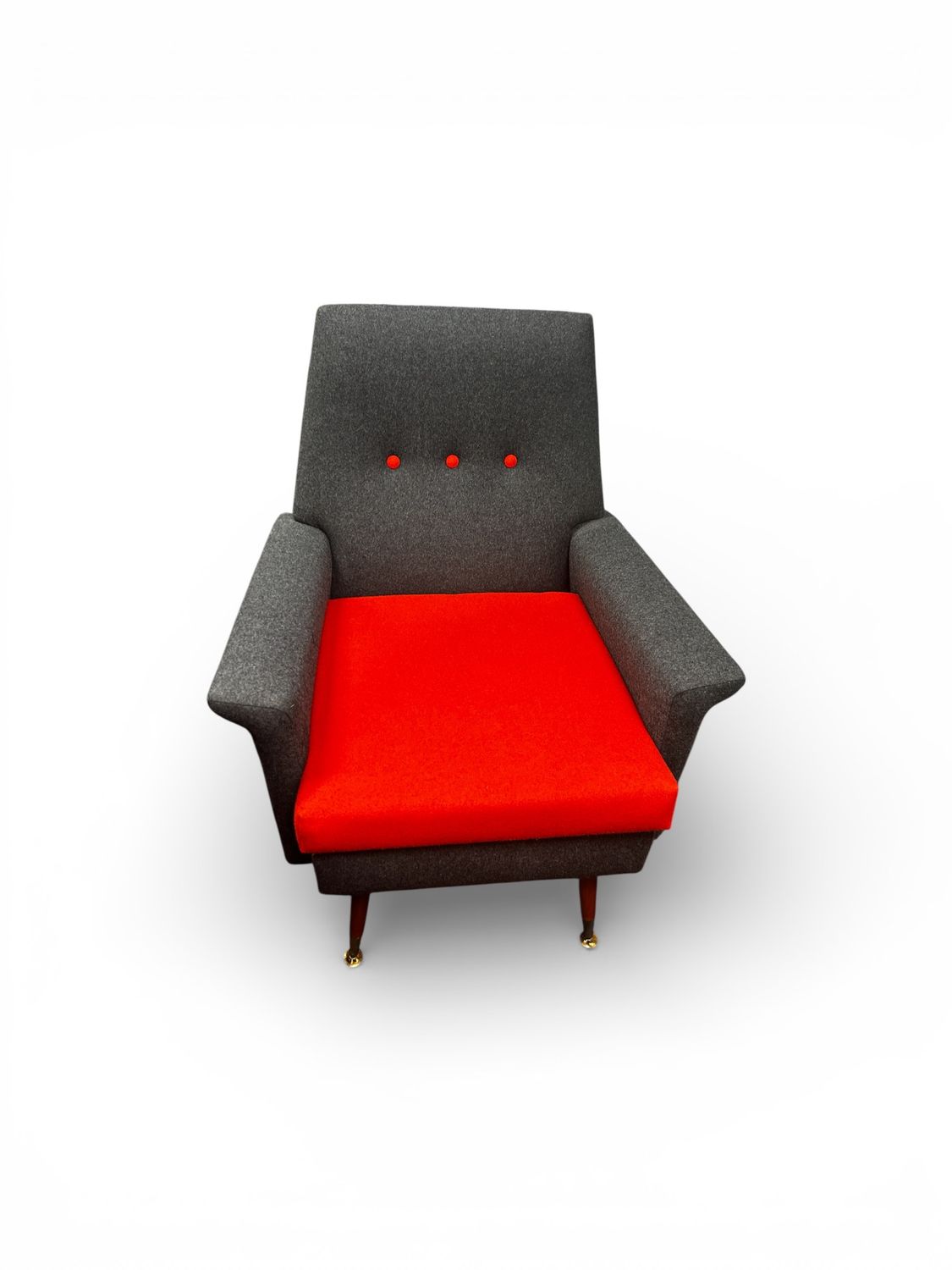 Mid Century Red Blue Chair