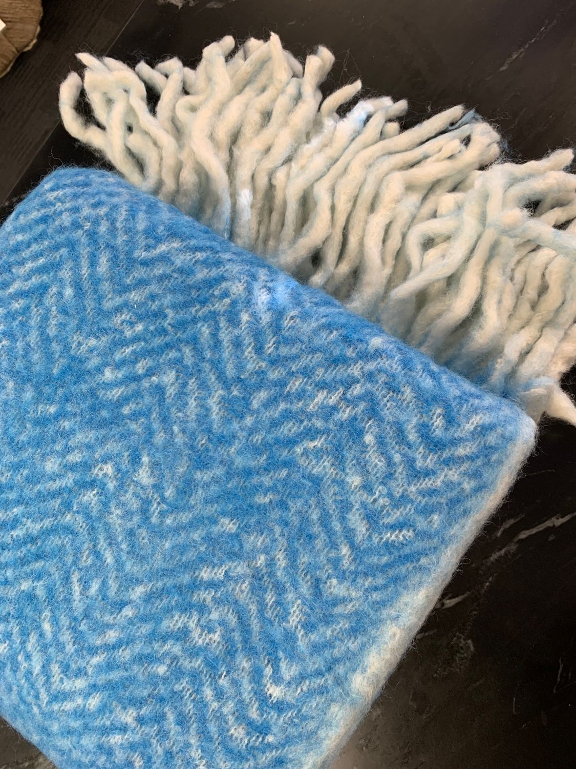 Bliss Mohair  Blend Herringbone Throw