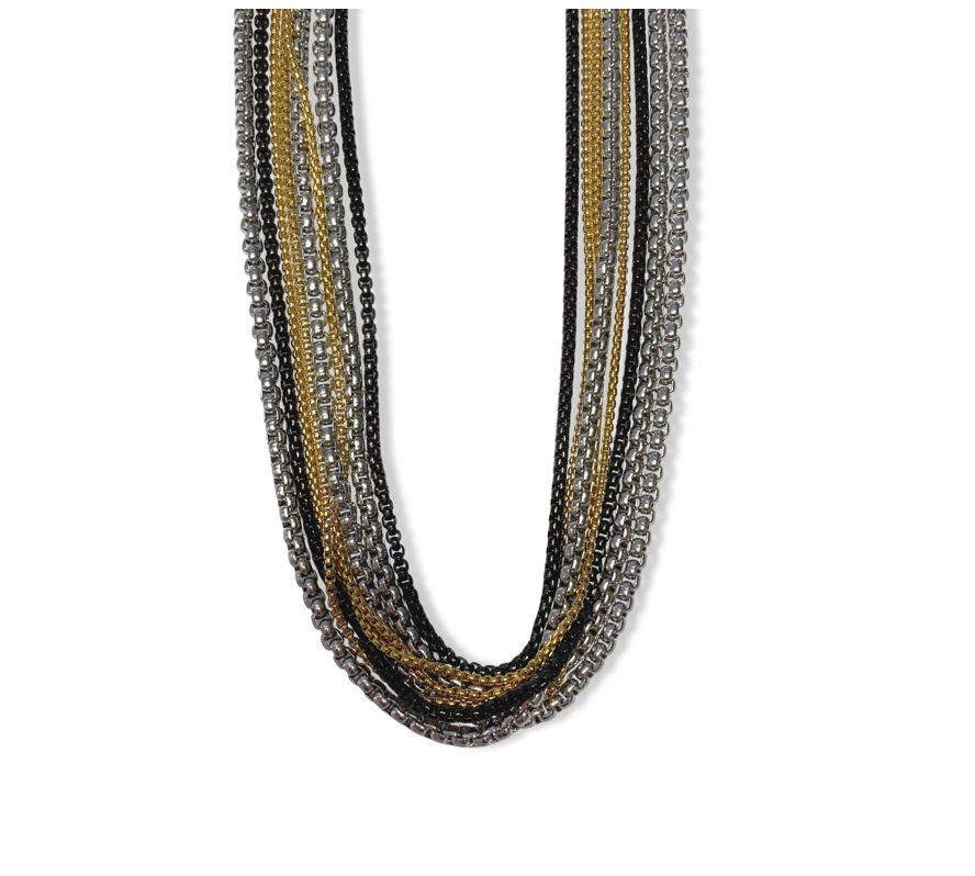 S/Steel Multi Layer Necklace
