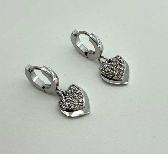 Heart Stainless Earrings Silver