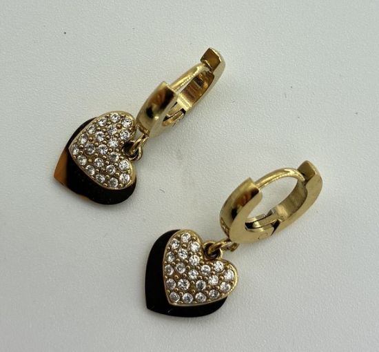 Heart Stainless Earrings Gold