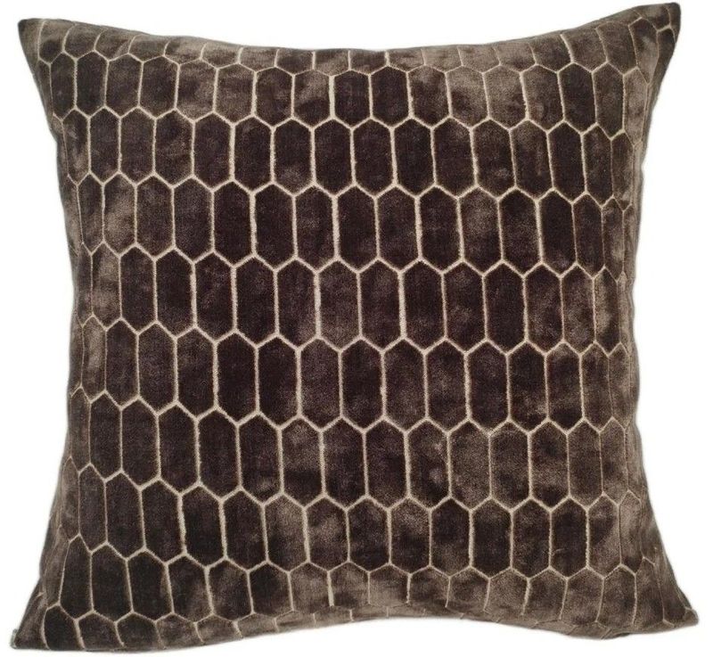 Malini Albie Chocolate Large Cushion - L 56 cm x W 56cm