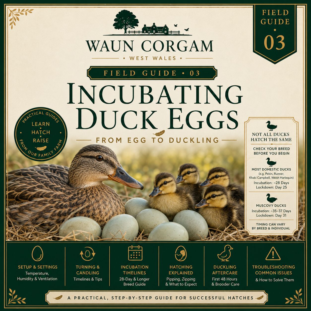 Incubating Duck Eggs - From Egg to Duckling.– Free Waun Corgam Field Guide