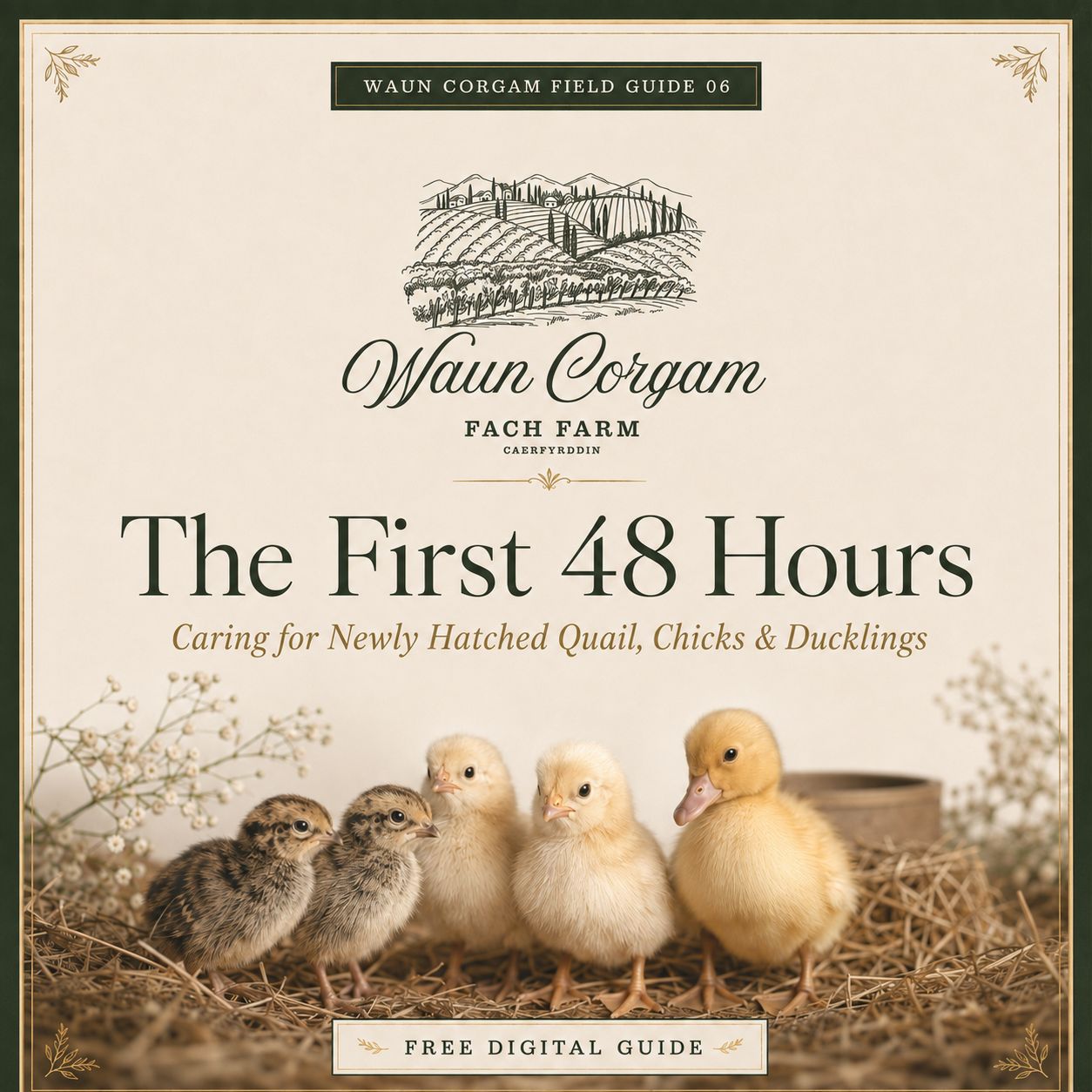 The First 48 Hours, Caring for Newly Hatched Quail, Chicks &amp; Ducklings– Free Waun Corgam Field Guide