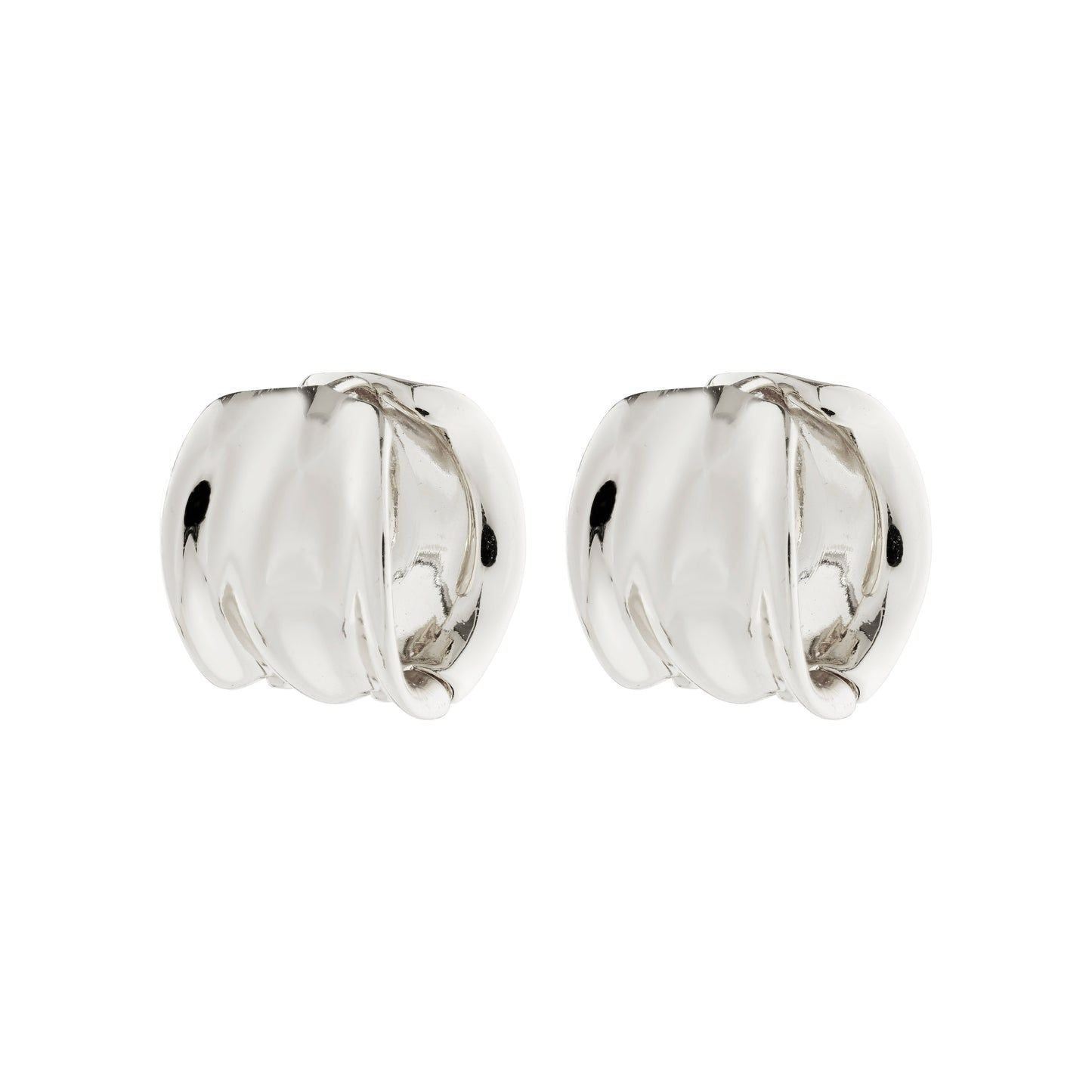Pilgrim DREAMS Silver Plated Wide Hoop Earrings