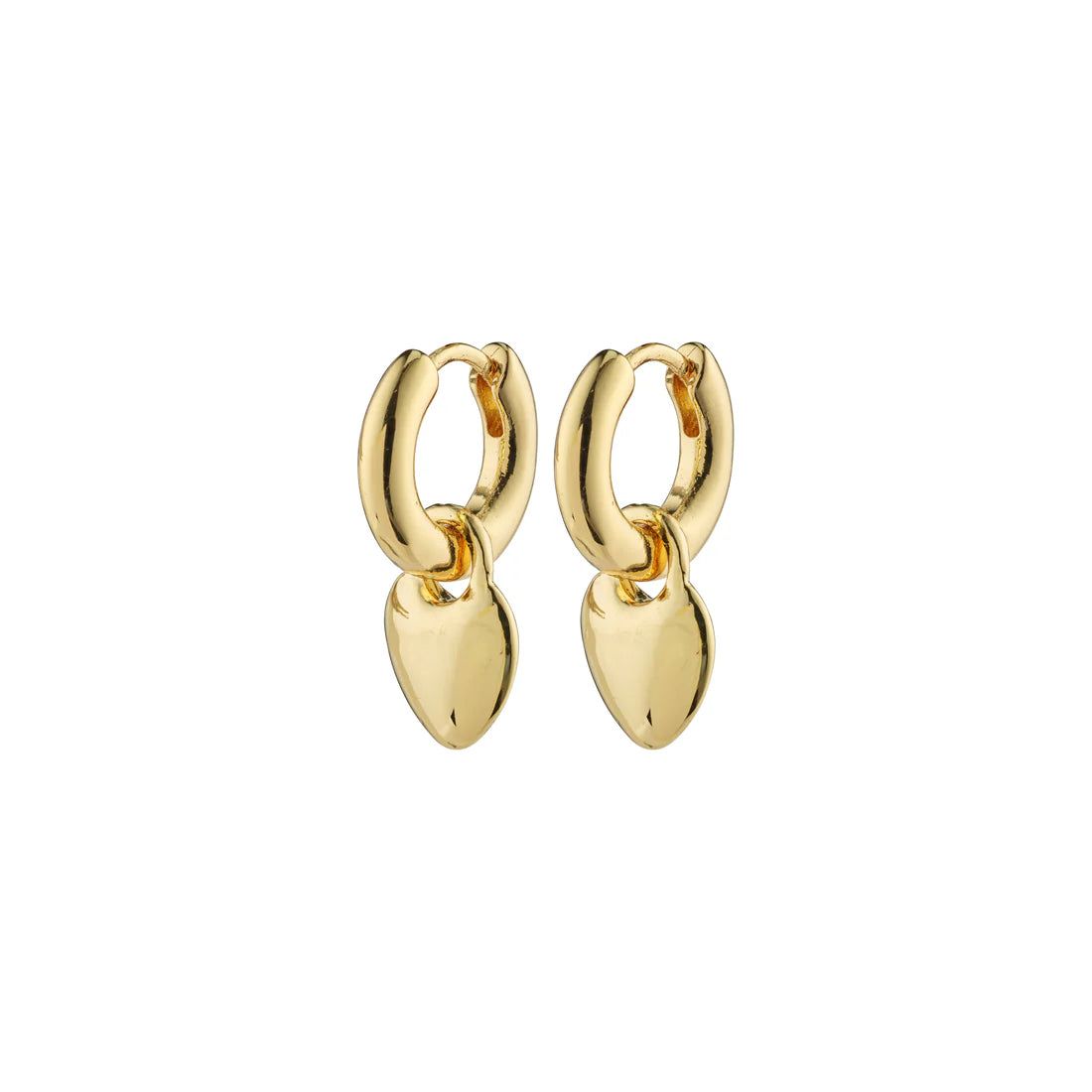 Pilgrim Sophia Heart Hoops Silver or Gold-Plated