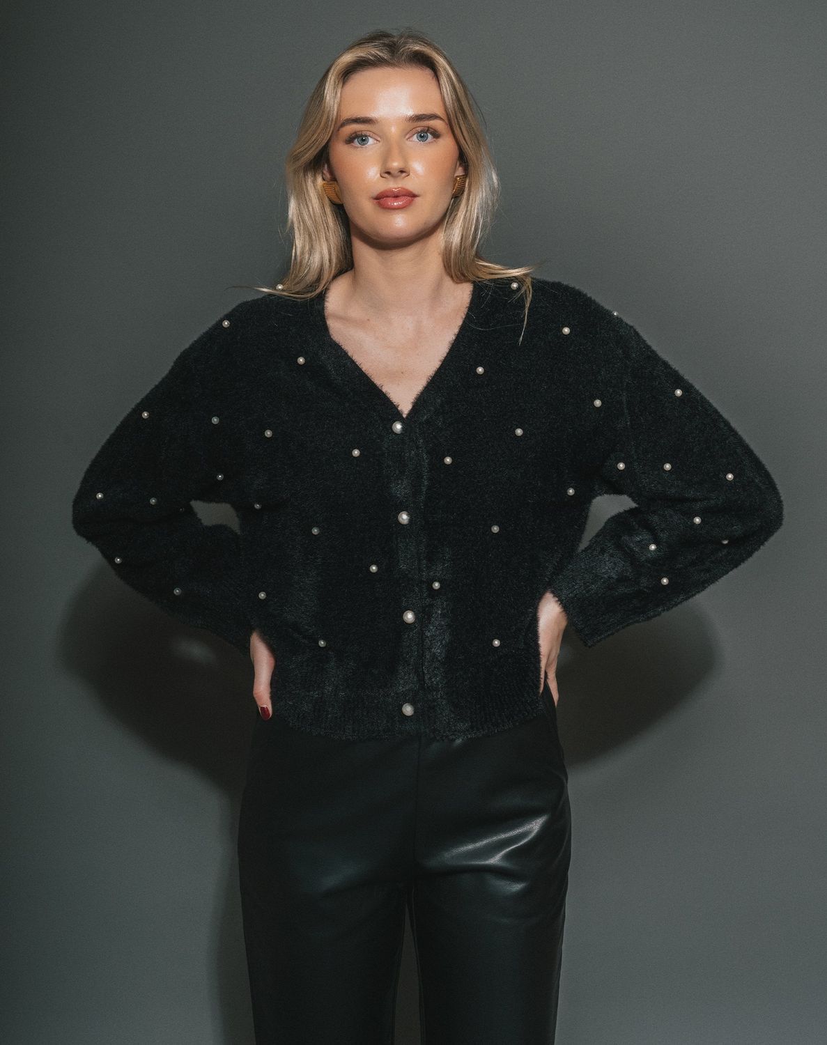 Brunette The Label Mini Pearl Cardigan