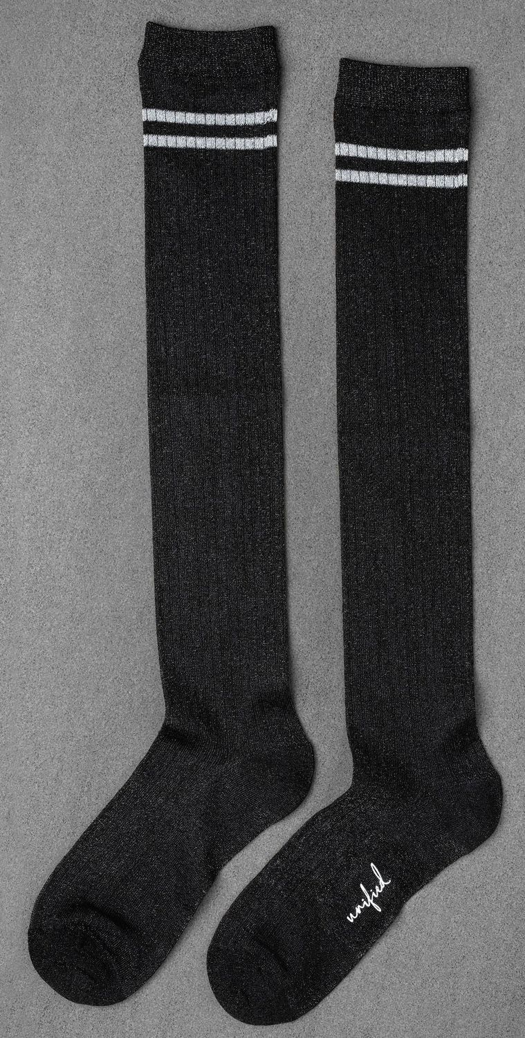 Unified Vancouver Shimmer Socks, Colour: Black, Size: 6-8.5