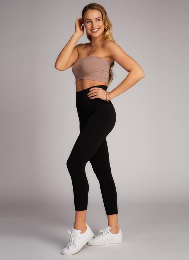 Bamboo Highwaisted 3/4 Legging, Colour: Black