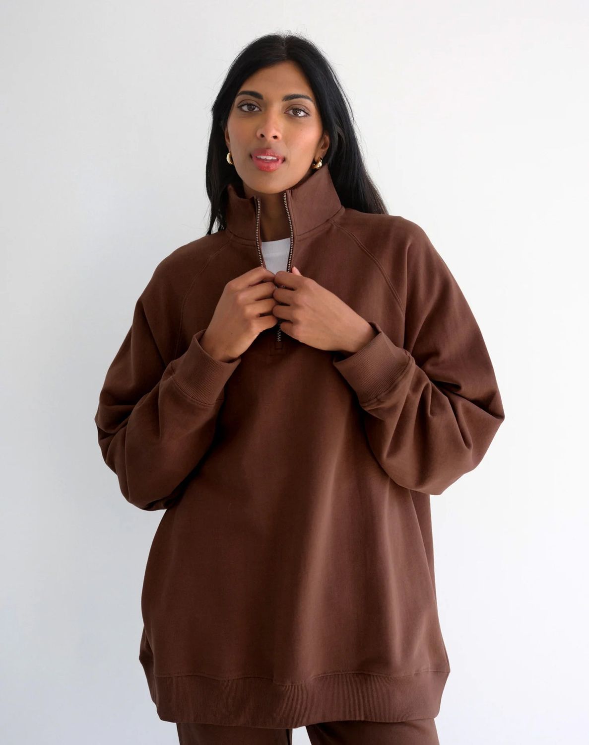Brunette the Label Not Your Boyfriend Half Zip