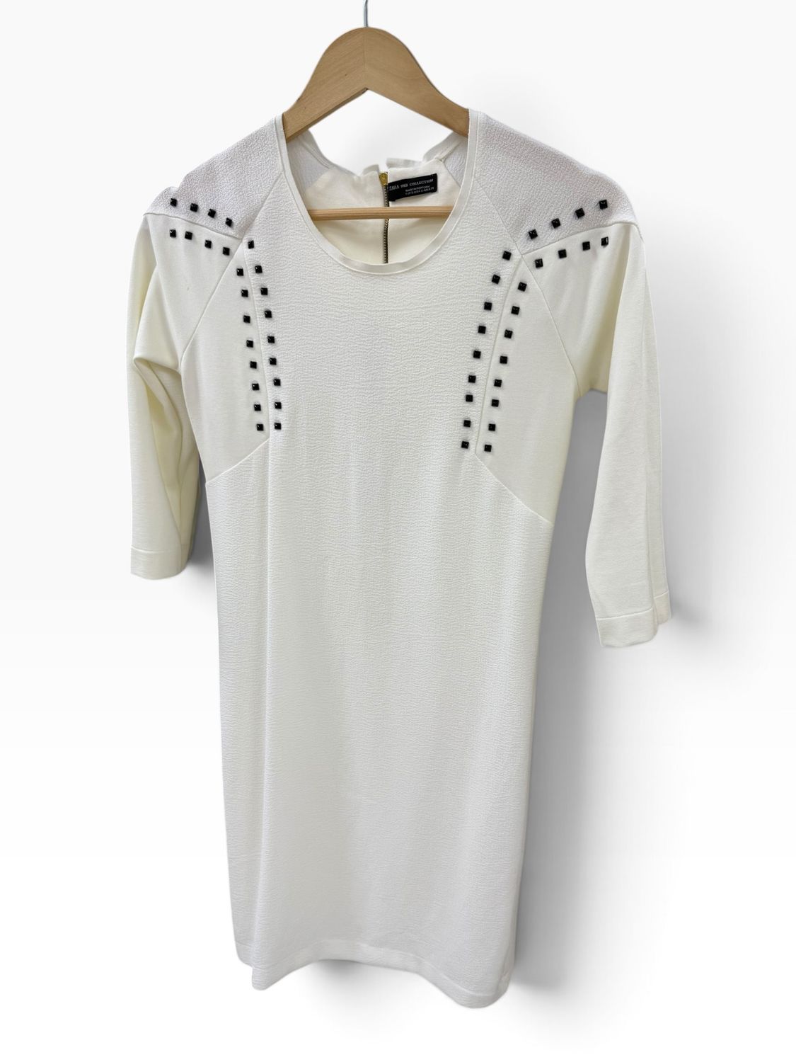 Zara White Studded Dress - Small