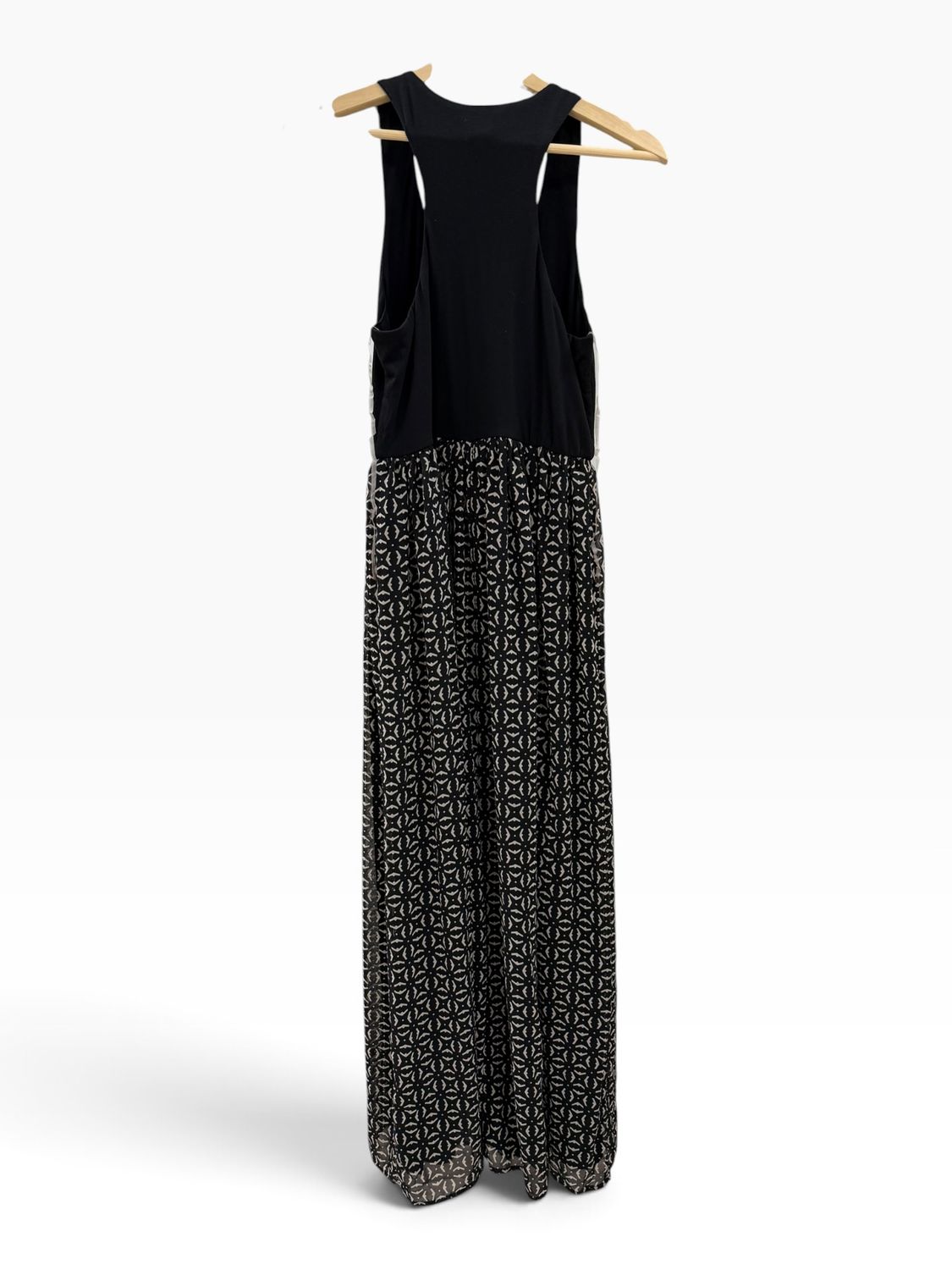 Maison Jules Black Combo Printed Maxi Dress - Large