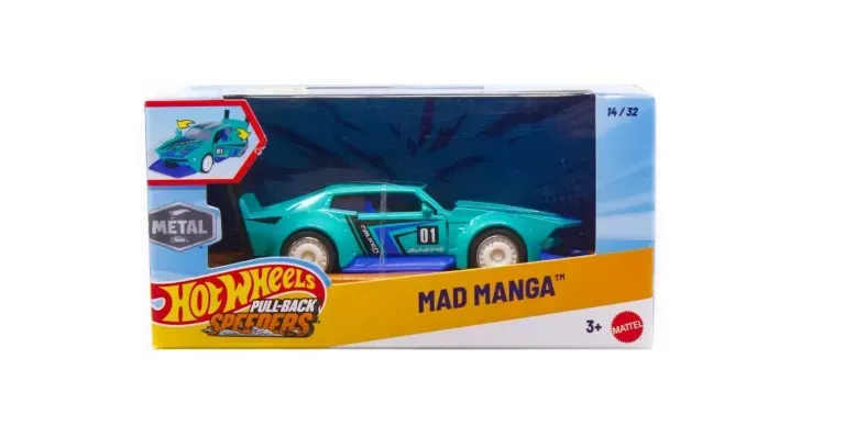 Hot Wheels Pull-Back Speeders Mad Manga