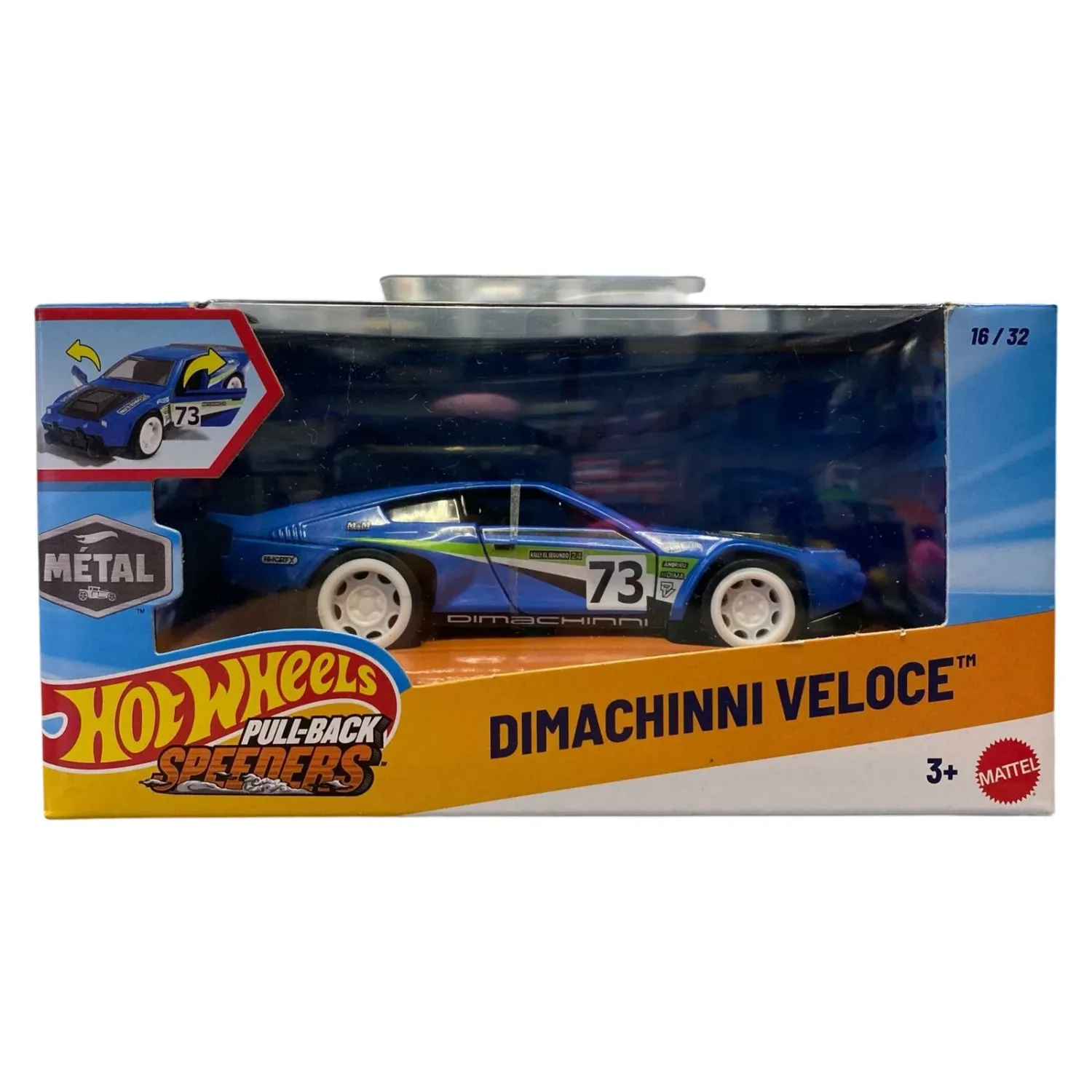 Hot Wheels Pull-Back Speeders Dimachinni Veloce