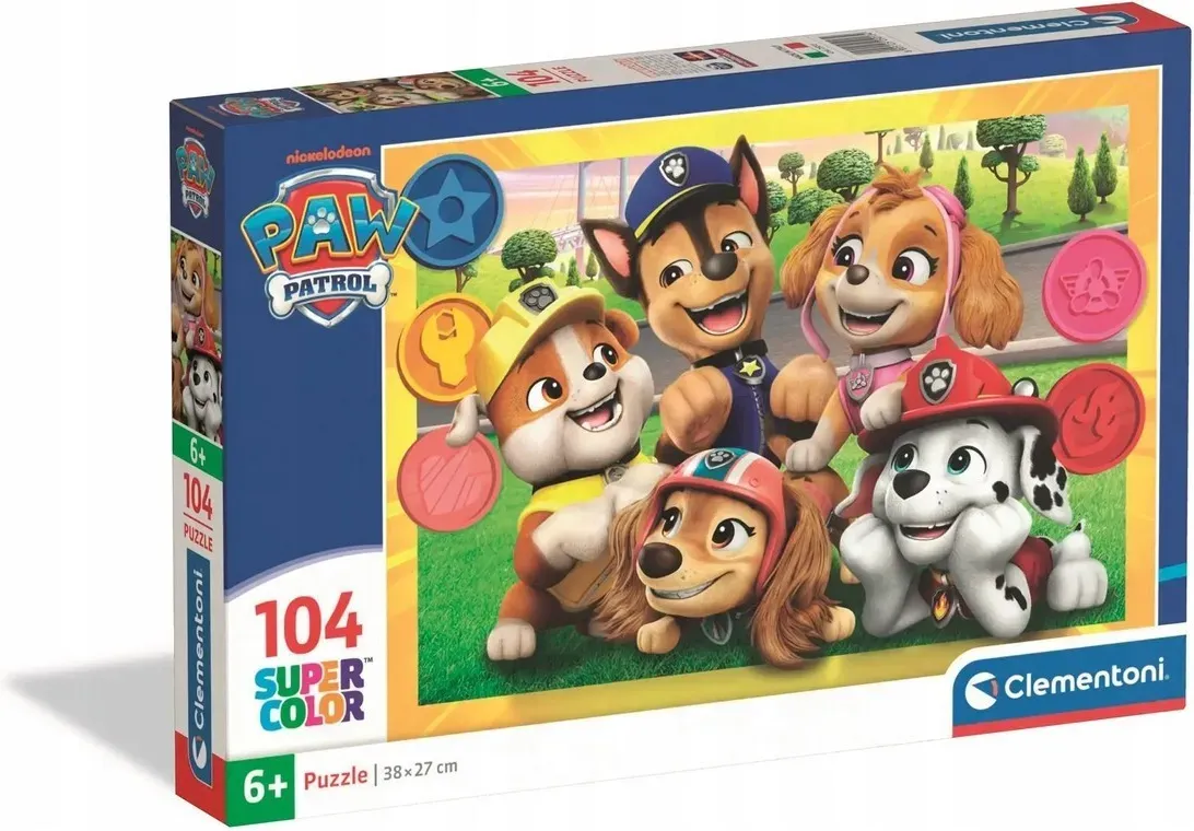 Puzzle Clementoni 104 elementy PAW Patrol – Super Color