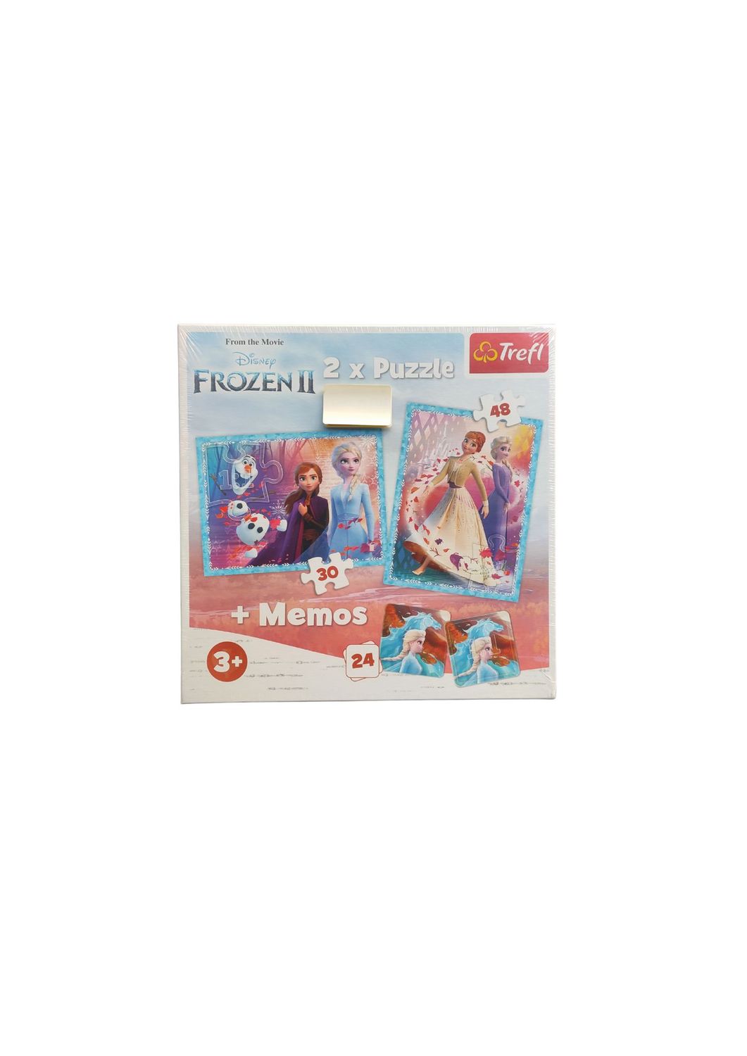 Puzzle Frozen II 2 × Puzzle + Memos – zestaw dla dzieci od 3 lat
