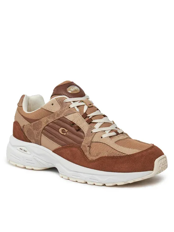 Coach Sneakersy C301 Signature CN342 Brązowy