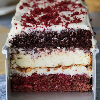 Trini Flag Cake (Red Velvet, Cheesecake &amp; Chocolate)