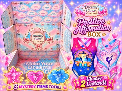 DREAMY GLOW POSITIVE AFFIRMATION BOX (with two leotards and three mystery items)