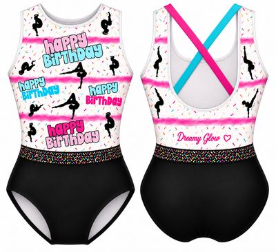 Dreamy Glow HAPPY BIRTHDAY Leotard