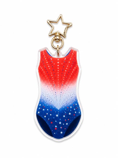 RED WHITE AND BLUE  Leo Collectors Bag Charm