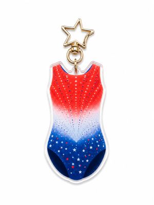 RED WHITE AND BLUE  Leo Collectors Bag Charm