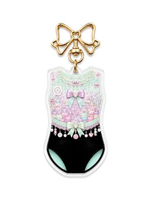 COTTON CANDY BOWS &amp; PEARLS COUTURE COQUETTE Leo Collectors Bag Charm